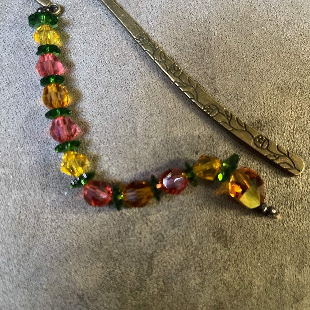 Elegant Multicolor Swarovski Beaded bookmark